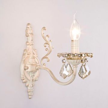 3281/1 / настенный светильник /   белый с золотом/тонированный хрусталь Strotskis