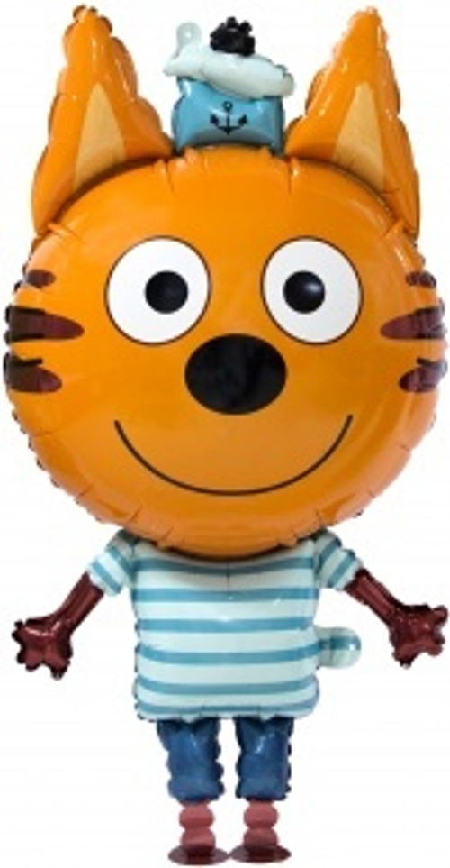 Шар 3D (39''/99 см) Ходячая Фигура, Три Кота, Коржик, 1 шт. в уп.