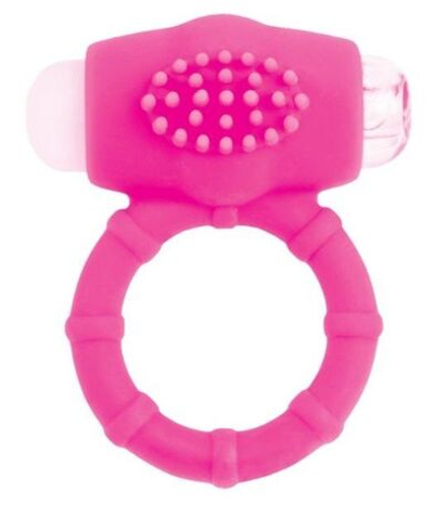 Розовое эрекционное виброкольцо A-toys