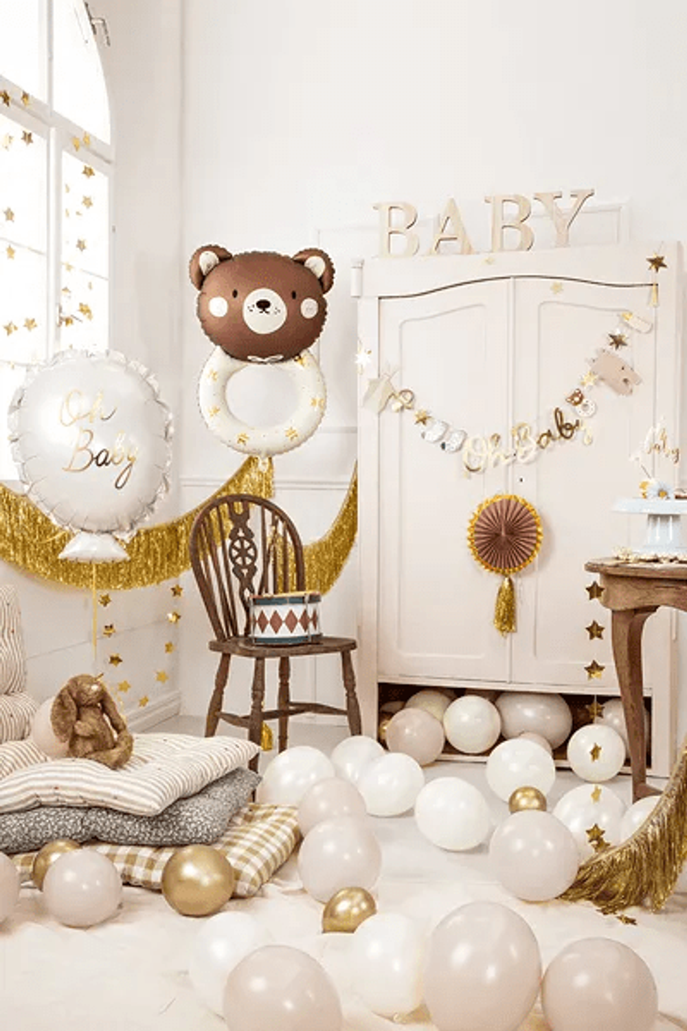 Деревянные буквы "BABY", высота 19.5 см
