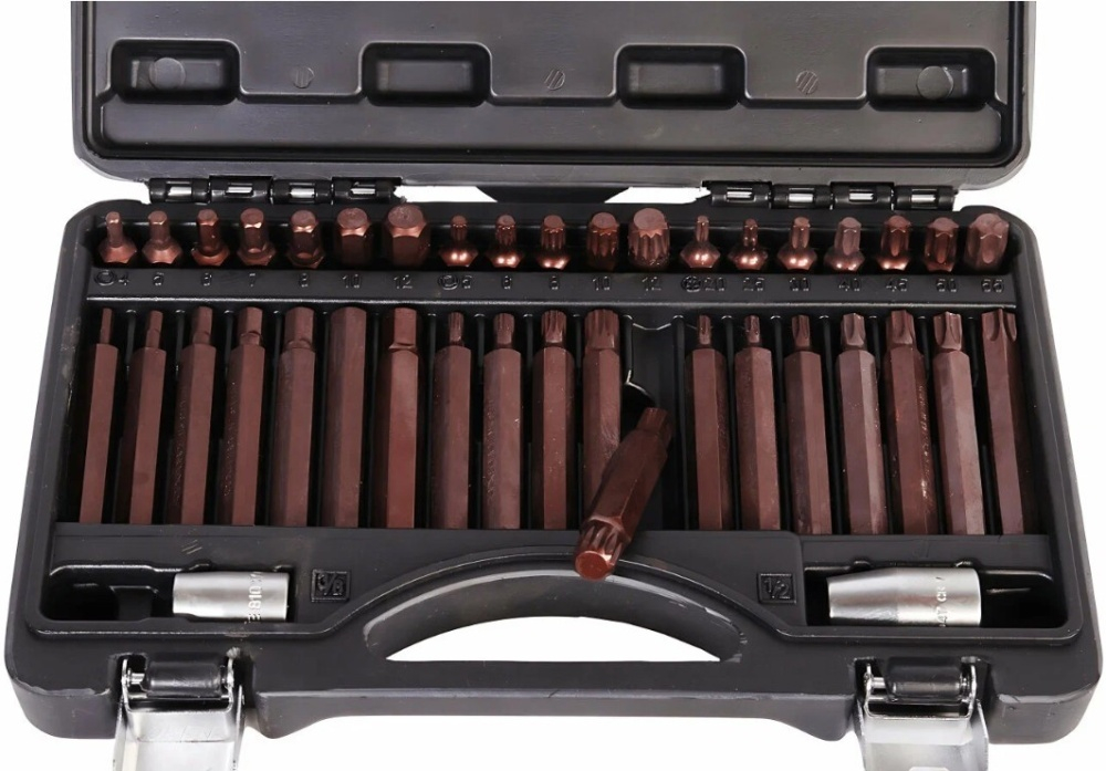 Набор вставок RF-4401D: 1/2"&1/4"&3/8"DR TORX 40пр. с держателями PREMIUM ROCKFORCE