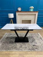 Кухонный раздвижной стол "Леон" итальянский мрамор