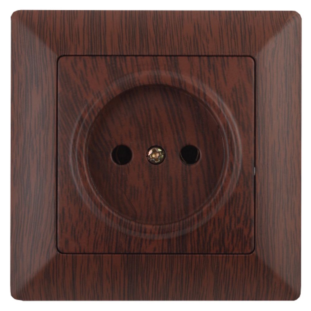 4-201-10 Intro Розетка 2P, 16А-250В, СУ, Solo, венге