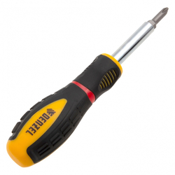 Отвертка комбинированная, SL3/16"-PH1, SL1/4"-PH2, 3-х компонентная рукоятка// Denzel