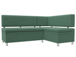 Диван кухонный угловой Стайл правый угол, Амур 11 зеленый, Рогожка, 123235