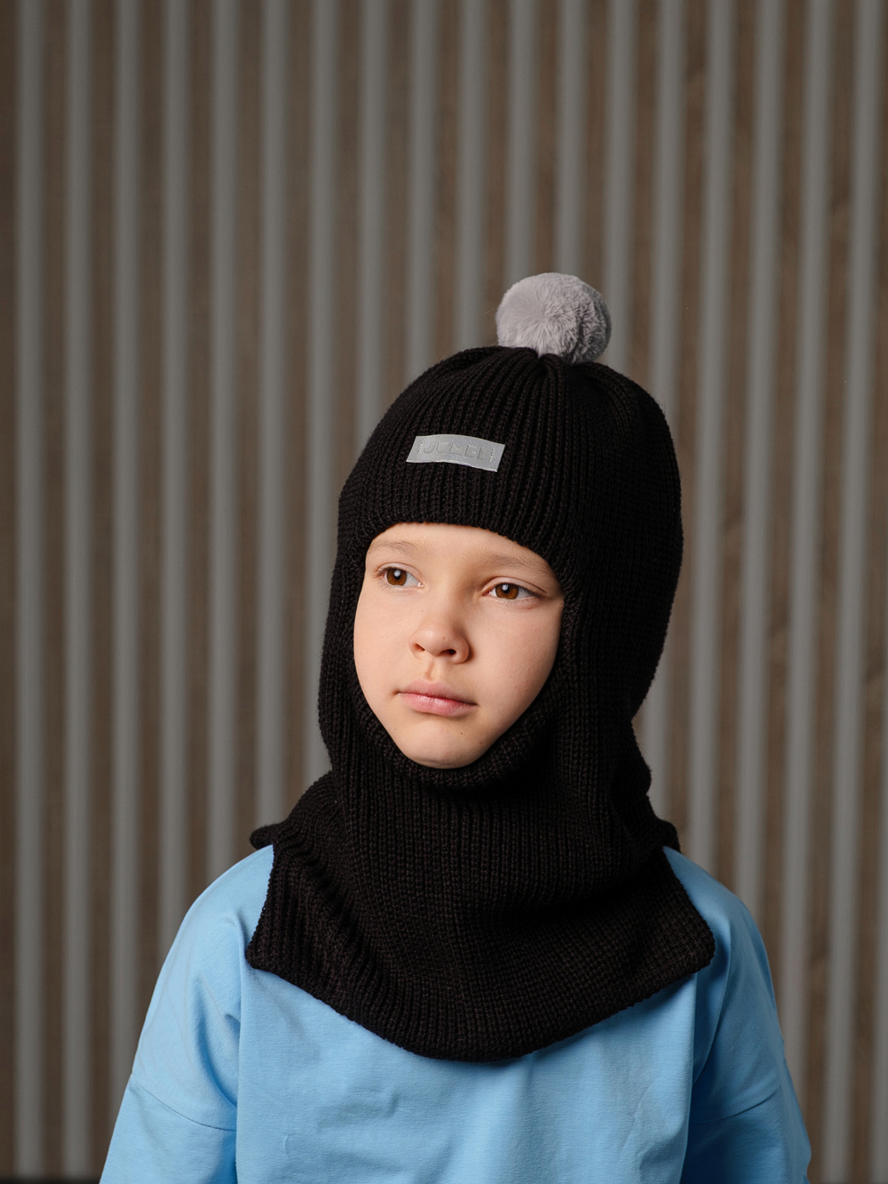 Шлем зимний вязаный (Черный) МИШ