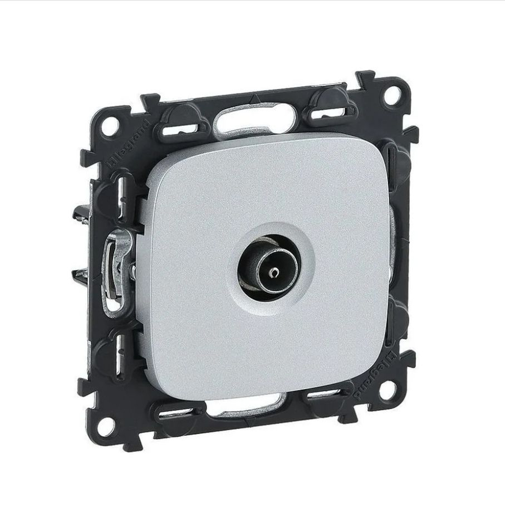 Розетка ТВ Legrand Valena ALLURE c топологией звезда 0-2400 МГц, алюминий 753951