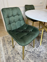 Круглый раздвижной стол "Лофт", белый каспий и стулья "Бостон" оливковый