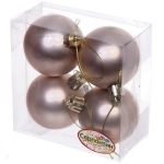 Новогодние шары 5 см (набор 4 шт) «Матовый», шампань