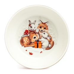 НАБОР ПОСУДЫ LEFARD "C НОВЫМ ГОДОМ" 3 ПР.: САЛАТНИК 800 МЛ, ТАРЕЛКА 19 СМ, КРУЖКА 400 МЛ (КОР=8НАБ.)