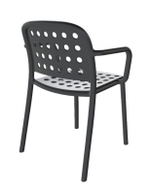 Кресло пластиковое Papatya Bomonti-K, антрацит