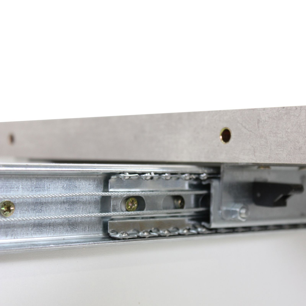 Стол кухонный обеденный раздвижной Цемент светлый/Белый Комфорт 110(145)х68х75 см