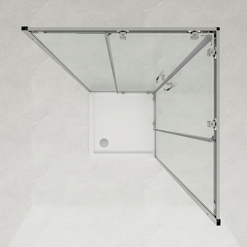 Душевое ограждение Loranto 120x80x190 раздвижная дверь, универсальная, прозрачное стекло 6 мм, профиль хром (CS-AB01C-128)