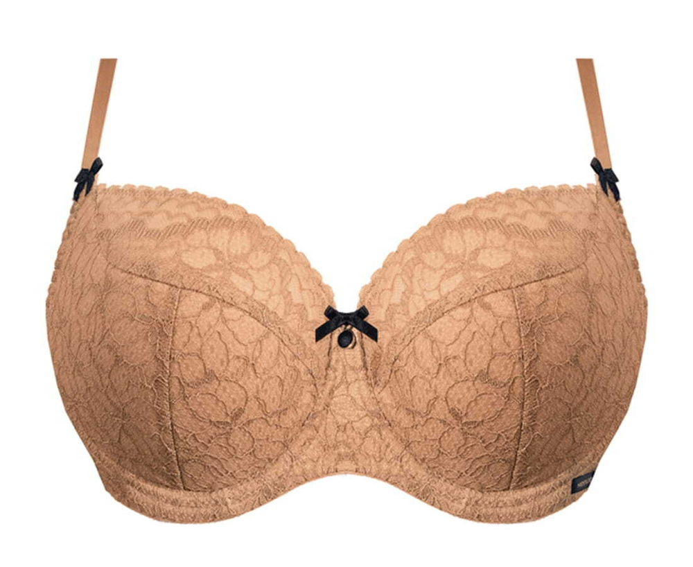 Бюстгальтер Elisabeth с чашками на тонком поролоне (Размер: 90F) (Цвет: карамель (темно-бежевый))