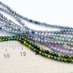 Фианит (кубический цирконий), цвет зеленый микс, размер 2 мм, цена за нить около 195 шт (38 см)