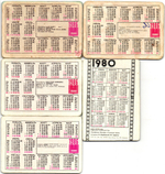 № 131 Набор из 5 переливных (стерео) Календариков . Мультфильмы СССР 1980, 1986 год.