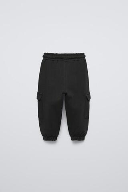 ZARA ДЖОГГЕРЫ ИЗ МЯГКОЙ ТКАНИ, ЧЕРНЫЙ