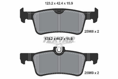 TEXTAR - 2596801-TET - Brake Pad Set, disc brake
