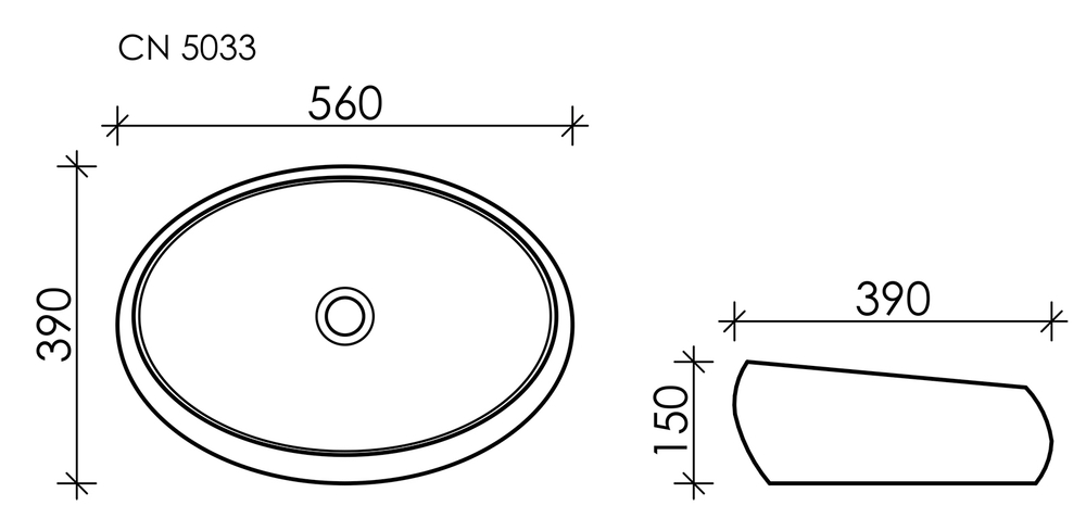 Раковина Ceramica Nova Element 56 см CN5033 белая