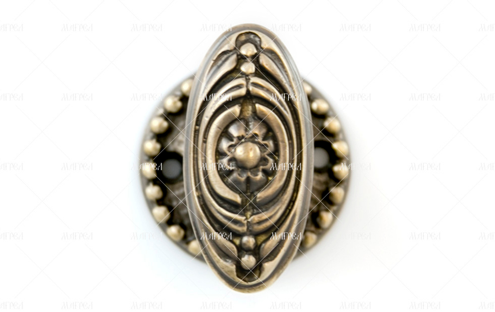 Ручка жемчужина каминная латунная