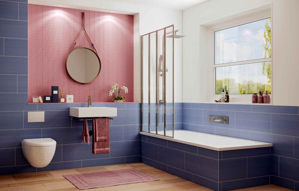 Шторка для ванны Ambassador Bath Screens 16041110L (90х140) хром,стекло прозрачное,складная,1 место