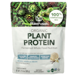 PlantFusion, Органический растительный протеин, сливочные стручки ванили, 609 г (21,4 унции)
