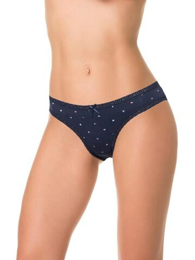 Трусы-слипы с мелким принтом (Размер: S) (Цвет: темно-синий)