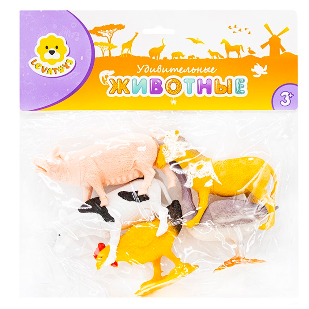 Набор животных Levatoys YSJ161 Домашние в пак. /ОЗОН