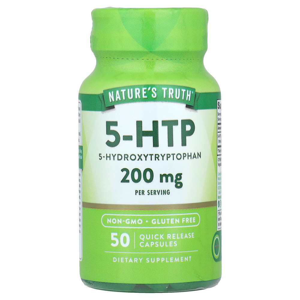 Nature's Truth, 5-HTP, 50 капсул с быстрым высвобождением (100 мг в 1 капсуле)
