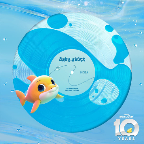 Pinkfong - Baby Shark (10th Anniversary) - Clear w/ Blue Liquid Fill