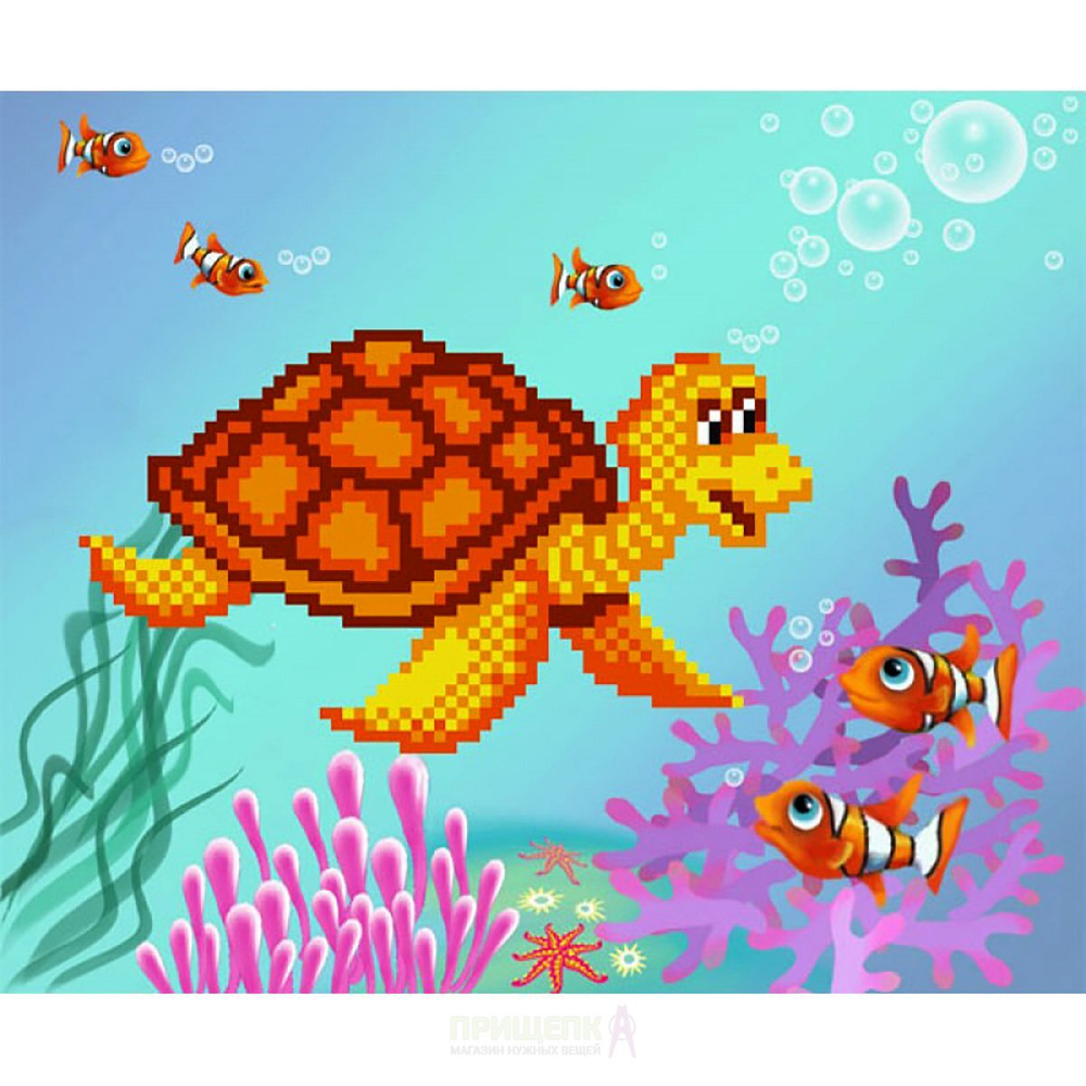 "Черепашка"-4073 ткань с нанесенным рисунком