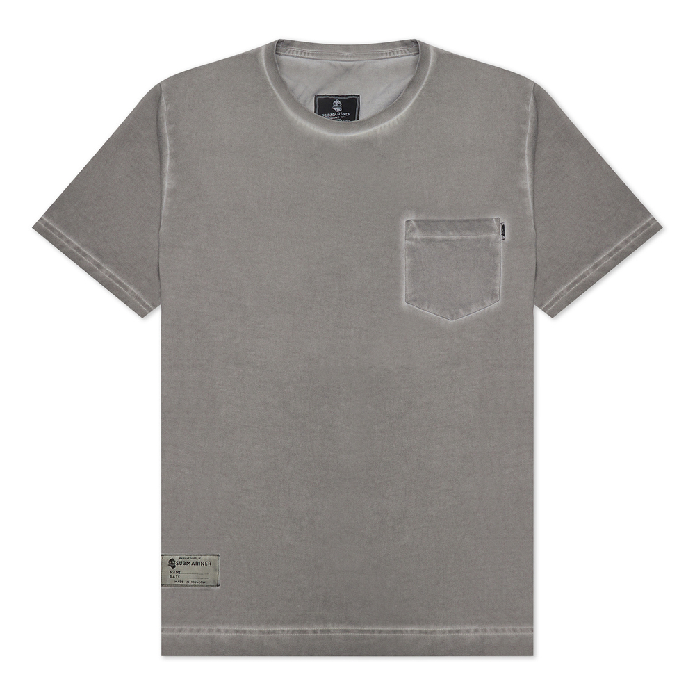 TSHRT Military Pocket GMD Vintage Effect Light Grey