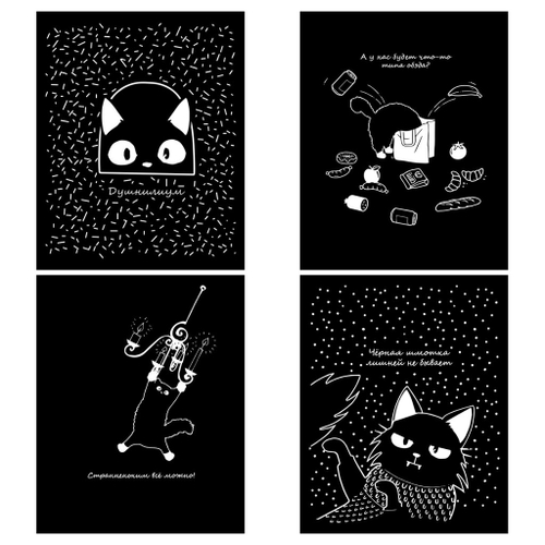 Тетрадь 48 л. клетка БИДЖИ Чёрный кот (Т5ск48_лм_вл 12718)