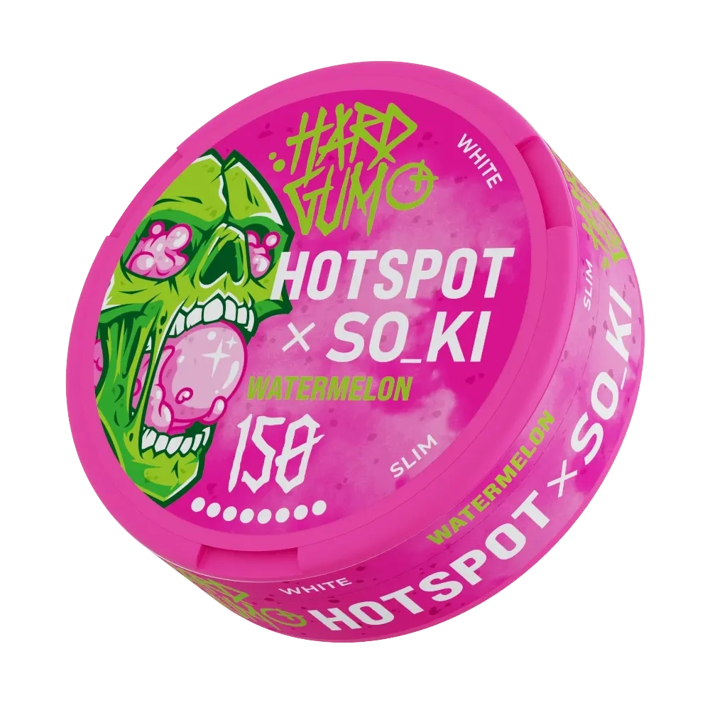 СНЮС HOTSPOT x SO_KI HARD GUM WATERMELON (150МГ) - АРБУЗНАЯ ЖВАЧКА