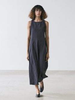 Massimo Dutti Струящееся платье миди, серый