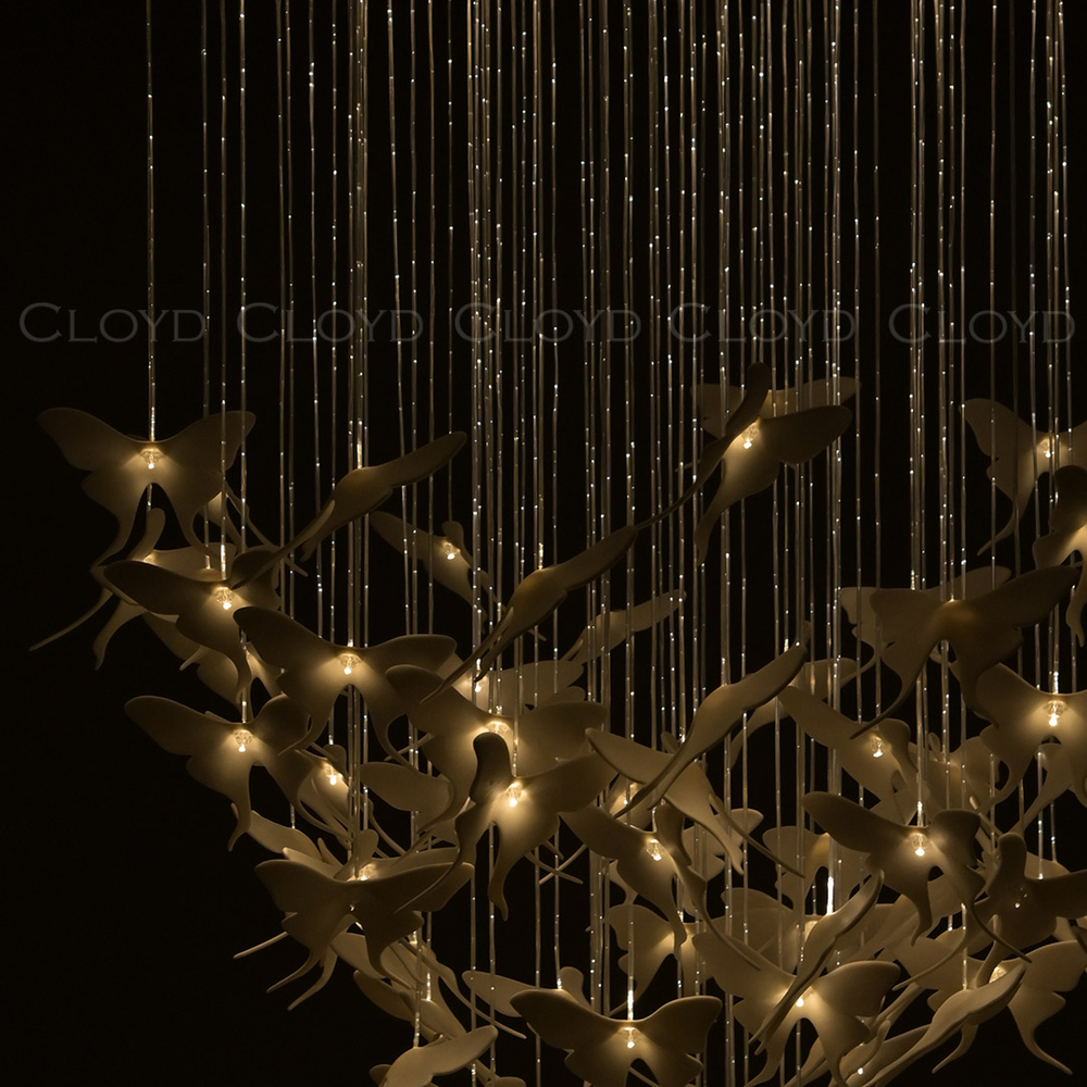 Люстра Cloyd TROPICA C9 / выс. 120 см - керамика - золото (арт.11332)