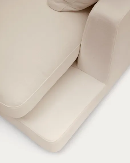 Кушетка Gala с правым подлокотником бежевая, 193х105 см