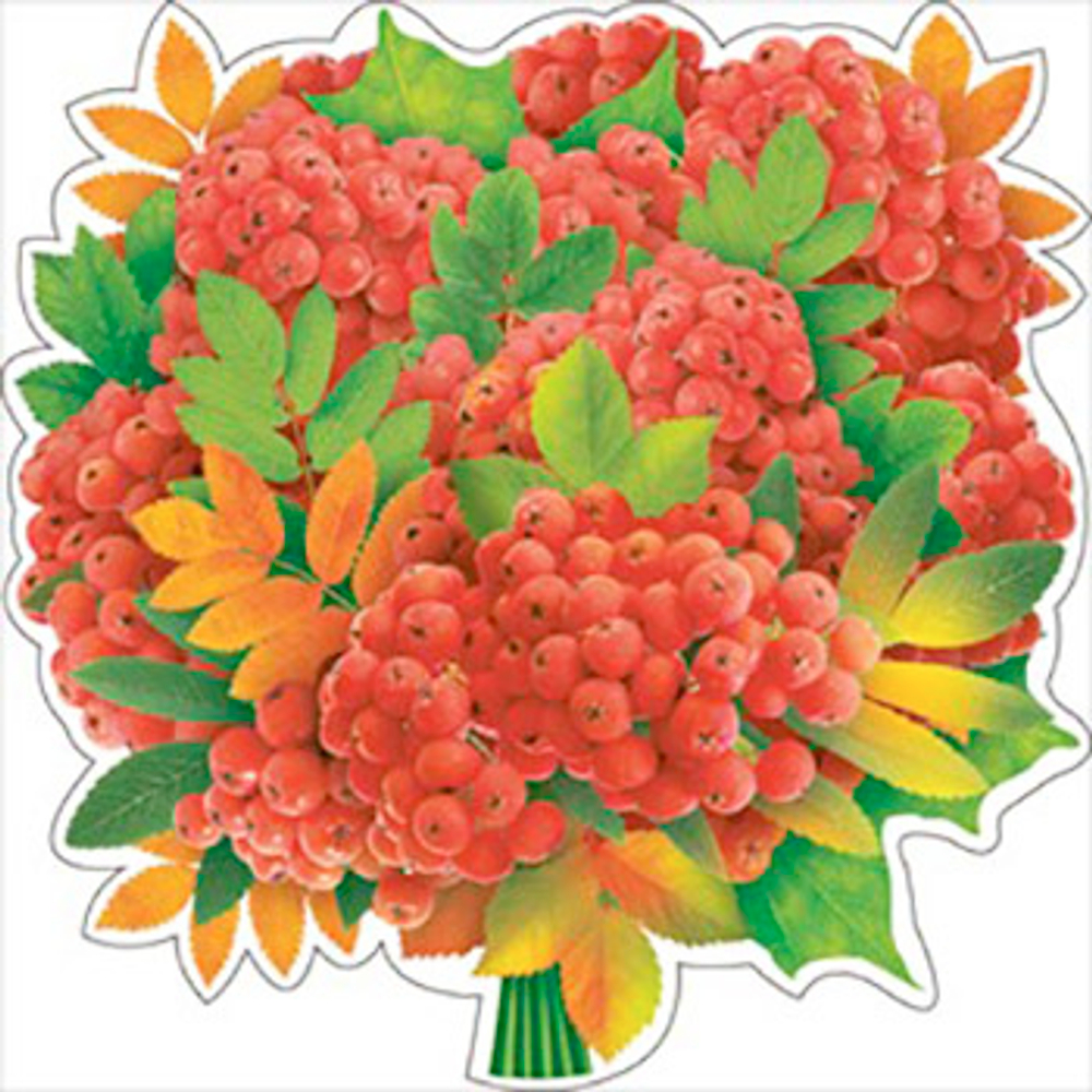 Украшение на скотче "Букет из листьев и рябины", 46070