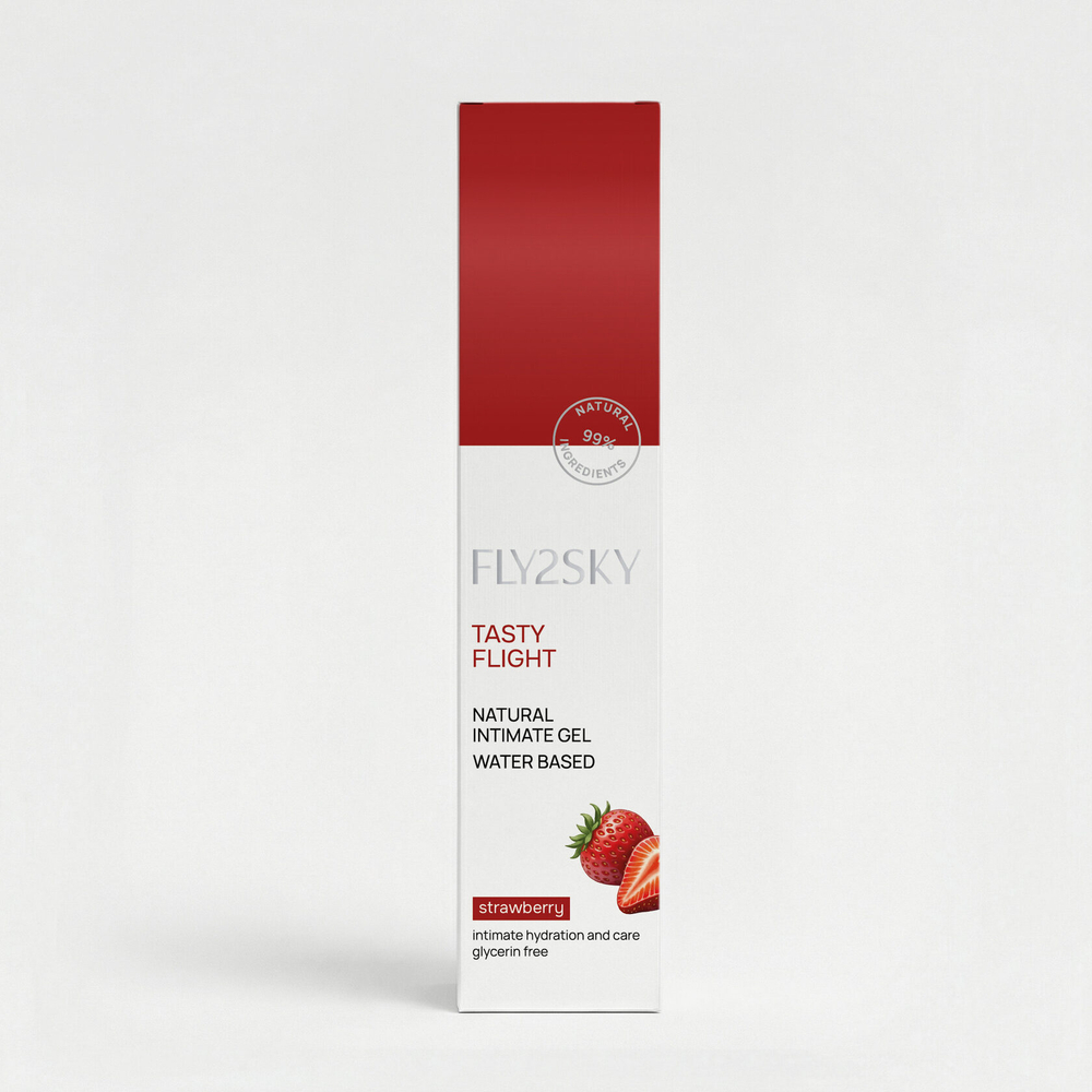 Вкусовая гель-смазка FLY2SKY TASTY FLIGHT клубника, 100 мл