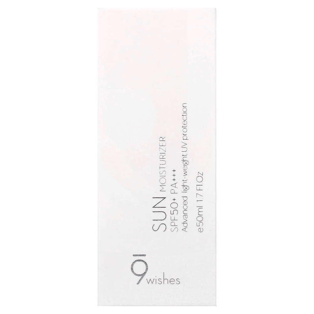 9Wishes, увлажняющий солнцезащитный крем, SPF 50+ PA+++, 50 мл (1,7 жидк. унции)