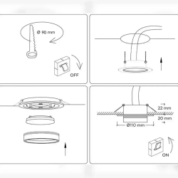 Светильник потолочный встраиваемый GX53, спот точечный белый светодиодный