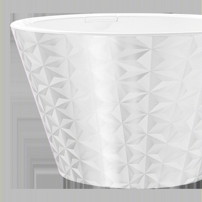 Кашпо для цветов пластиковое 3л d-19 см «Грани» Белый (фольга)