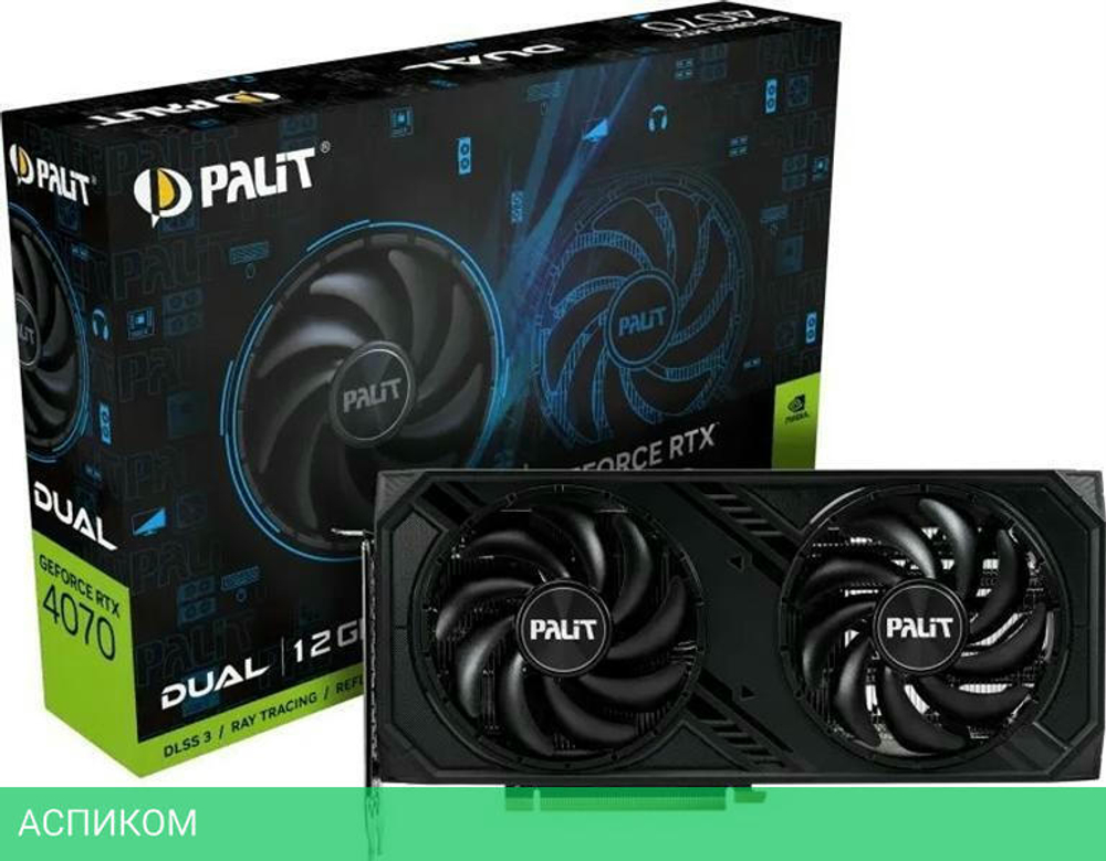 Видеокарта Palit RTX 4070 DUAL 12GB GDDR6X (NED4070019K9-1047D)