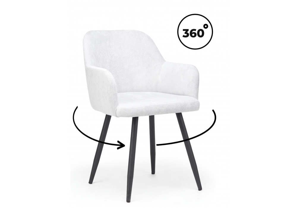 Стул на металлокаркасе Woodville Инфини 360 светло-серый (ocean 021), черный