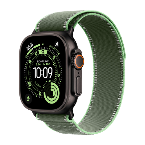 Умные часы Apple Watch Ultra 3 (2025) GPS + Cellular, 49mm, Black Titanium Case with Green/Neon Trail Loop, S/M