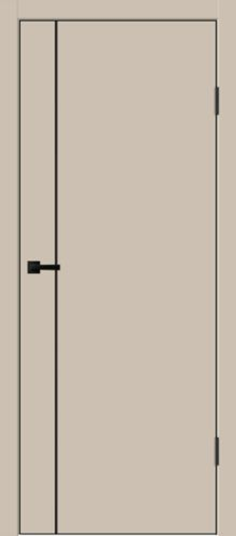 Межкомнатная дверь Velldoris Galant М1 PG (кромка ABS черная, молдинг черный) Кварцит