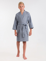 Халат вафельный детский 30 серый