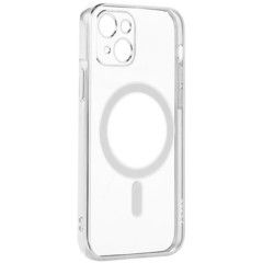 Силиконовый чехол J-case с магнитом (MagSafe) для iPhone 13 (6.1) 2021 (Белый)