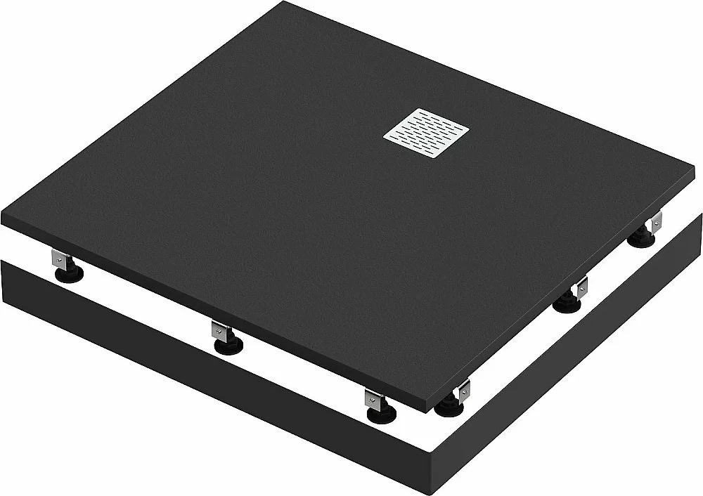 Душевой поддон литьевой Good Door Essentia 2 100x90 черный