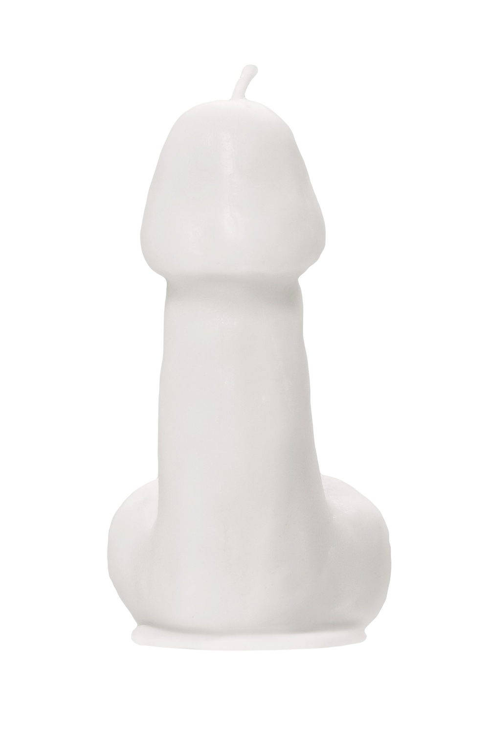 Белая свеча в форме пениса - 47 гр. (Цвет: белый)